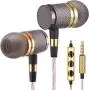 Betron YSM1000 Earphones with Microphone and Volume Control, Noise Isolating in-Ear Headphones, Strong Bass, Compatible with iPhone, iPad, iPod and Macbooks, Gold and Black