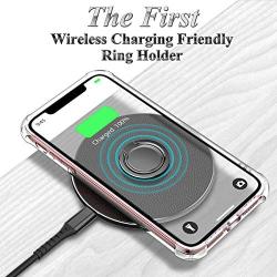 eSamcore Phone Ring Holder – Wireless Charger Friendly Ceramic Finger Ring Holder Kickstand [Anti-Scratch] [3mm Ultra-Thin] Compatible with All Wireless Charging Cell Phone [Black]