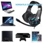 SADES Stereo Gaming Headset-Xbox One Headset Wired Gaming Headphones with Noise Canceling Mic, Over Ear Headphones Compatible with PS4, Xbox One, Nintendo Switch, PC, Mac, Laptop - 822