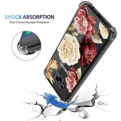Galaxy S8 Plus Case, Crystal Clear Case with Design Rose Flowers Pattern Print Bumper Protective Shockproof Case for Samsung Galaxy S8 Plus 6.2 Inch Flexible Soft Gel TPU Floral Cover for Girls Women