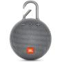 JBL Clip 3 Portable IPX7 Waterproof Wireless Bluetooth Speaker Built-in Carabiner, Noise-Canceling Speakerphone Microphone, Gray (Renewed)