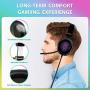 PANICKY Gaming Headset PS4, Xbox one Headset with mic, Headphone with LED Light/Noise Canceling Microphone/Soft Memory Earmuffs/Surround Sound. Compatible with PC, PS4, Xbox One, Nintendo Switch