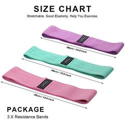 iykenmail Resistance Bands for Legs and Hips, Antiskid Hip Exercise Bands, Sports Fitness Bands, Effective Body Shaping Bands (Green, Pink, Purple)