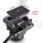 TYCKA Fluid Video Tripod Head Camera Fluid Drag Pan Head with Quick Release Plates 1/4" and 3/8" Screws Mounting for DSLR Cameras, Camcorder, Monopod and Tripods