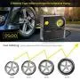 WindGallop Small Portable Air Compressor Tire Inflator with Pressure Gauge Car Tire Pump 12V DC Tire Compressor Electric Air Pump for Car Tires Bike Motorbike Tire Balls Other Inflatables (Yellow)