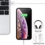 VOOE Battery Case for iPhone Xs MAX, 7800mAh Portable Battery Pack Ultra Rechargeable Smart Case Protective Battery Charging Case for iPhone Xs MAX External Battery Backup Cover(6.5 inch) - Black
