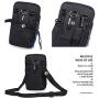 Sentient Wolf Water-Resistant Oxford Fabric Multifunction Phone Bag One Shoulder Phone Waist Bag Diagonal Cross Bag Smart Phone Case Outdoor Bag