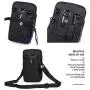 Sentient Wolf Water-Resistant Oxford Fabric Multifunction Phone Bag One Shoulder Phone Waist Bag Diagonal Cross Bag Smart Phone Case Outdoor Bag