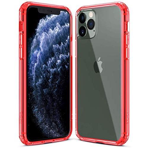 Mkeke Compatible with iPhone 11 Pro Case, Clear Anti-Scratch Shockproof Cases Cover for iPhone 11 Pro 5.8 inch-Red