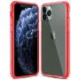Mkeke Compatible with iPhone 11 Pro Case, Clear Anti-Scratch Shockproof Cases Cover for iPhone 11 Pro 5.8 inch-Red