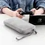 Falytemow Nubuck Leather Portable Carrying Case for Nintendo Switch and Mobile Phone Protective Soft Portable Travel Carry Case Shell Pouch for Nintendo Switch Console and Accessories