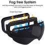 Ski Goggles, Snowboard Goggles Over Glasses, Anti Fog UV Protection Snow Goggles OTG Interchangeable Lens for Men Women Snowmobile, Skiing, Skating, Black