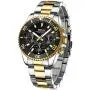 Mens Watches Chronograph Stainless Steel Waterproof Date Analog Quartz Fashion Business Wrist Watches for Men
