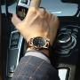 Men Women Wrist Watch Brown Leather-OLEVS Casual Classic Number Easy Reader Analog Quartz Dress Waterproof 3ATM Wristwatch