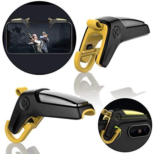 LFJNET Advanced 1 Pair Mobile Game Controller Trigger Aim Button for PUBG Shooter Joystick Gamepad for Android iOS Gaming Accessories