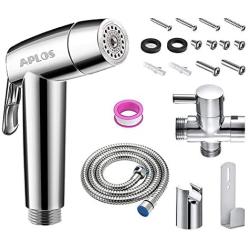 Handheld Bidet Toilet Sprayer,APLOS Shower Spray Attachment Set with Hose for Feminine Wash,Baby Cloth Diaper Washer,Stainless Steel Bathroom Bidet Sprayer for Pet,Easy to Install