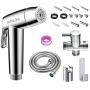 Handheld Bidet Toilet Sprayer,APLOS Shower Spray Attachment Set with Hose for Feminine Wash,Baby Cloth Diaper Washer,Stainless Steel Bathroom Bidet Sprayer for Pet,Easy to Install