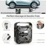 WindGallop Portable Air Compressor Tire Inflator Air Pump for Car Tires DC 12V Tire Pump with Gauge Valve Adaptors LED Light for Automobiles Bike Motorbike Basketball Inflatables (Silver)