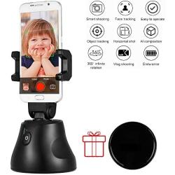 Camera auto Tracker 360° Rotate Around for Phone-Android Phone Smartphone Sport Mode/Object Face Tracking Motion/Smart Shooting Camera Phone Mount Flexible Tripod Stand for Selfies/Vlogging/Streaming