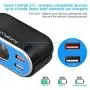 Quick Charge 3.0 Car Charger, AUOPLUS 96W 2 Socket Cigarette Lighter Power Adapter 12V/24V DC Outlet Splitter 5.4A Dual USB Ports for iPhone Android Samsung GPS Dash Cam Quick Charge 3.0 Car Charger, AUOPLUS 96W 2 Socket Cigarette Lighter Power Adapter 12V/24V DC Outlet Splitter 5.4A Dual USB Ports for iPhone Android Samsung GPS Dash Cam