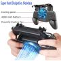 CO&QI Mobile Gaming Grip Controller, with Portable 4000mAh Charger Cooling Fan Game Trigger Joysticks Game Pad for PUBG/Rules of Survival, for iOS & Android Phone (Upgraded Version)