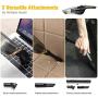 Solpuo Handheld Vacuum, Car Vacuum Cleaner, Powerful Suction Portable Vacuum Cleaner for Home and Car Cleaning, Lightweight Hand Wireless Vacuum Cleaner Powered by USB Quick Charge Tech - Gold