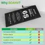 Battery for iPhone 6S (Upgraded), BOANV 2600mAh Ultra High Capacity Replacement Battery, with Instructions (no Tools) - 1 Year Service Battery for iPhone 6S (Upgraded), BOANV 2600mAh Ultra High Capacity Replacement Battery, with Instructions (no Tools) - 1 Year Service