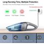 Handheld Vacuum, Handheld Vacuum Cleaner Cordless 8Kpa Strong Suction Powered by Li-ion Battery Rechargeable Quick Charge Tech, Mini Vacuum for Home and Car