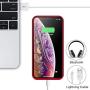 Trswyop Battery Case for iPhone Xs Max, 7800mAh Portable Charging Case for iPhone Xs Max Rechargeable External Battery Pack Extended Battery Protective Charger Case(6.5 inch)-Red