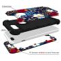 Hocase iPhone 8 Plus Case, iPhone 7 Plus Case, Heavy Duty Shockproof Protection Hard Plastic+Silicone Rubber Hybrid Protective Case for iPhone 7 Plus/iPhone 8 Plus - Creative Flowers