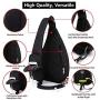 KAKA Sling Bag, Crossbody Backpack Canvas Waterproof Daypack Casual Shoulder Bag Traveling Hiking Camping for Men and Women (Larger one)