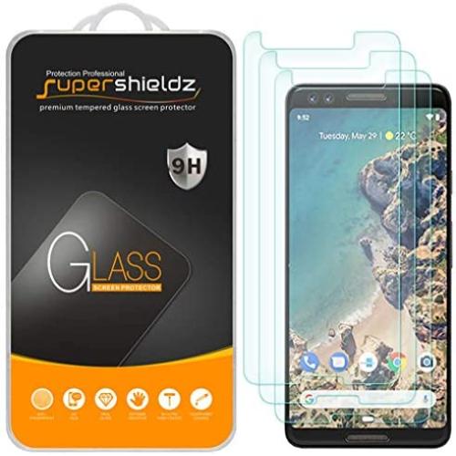 (3 Pack) Supershieldz for Google (Pixel 3) Tempered Glass Screen Protector Anti Scratch, Bubble Free