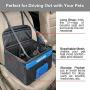 Henkelion Pet Dog Booster Seat, Deluxe Pet Booster Car Seat for Small Dogs Medium Dogs, Reinforce Metal Frame Construction, Portable Waterproof Collapsible Dog Car Carrier with Seat Belt
