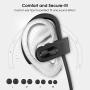 Mpow Flame S Bluetooth Headphones Sports, aptX-HD Bass+ Loud Sound, Bluetooth 5.0 Sport Headphones Running Earbuds W/12H Playtime, IPX7 Waterproof, cVc8.0 Noise Cancelling Mic W/Carrying Case, Black