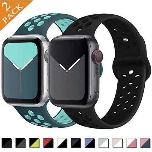 Zsuoop Sport Watch Band Compatible with Apple Watch Bands 38mm 40mm 42mm 44mm,Soft Silicone Wristband for Iwatch Series 5,Series 4,Series 3,Series 2,Series 1,2pack Zsuoop Sport Watch Band Compatible with Apple Watch Bands 38mm 40mm 42mm 44mm,Soft Silicone Wristband for Iwatch Series 5,Series 4,Series 3,Series 2,Series 1,2pack