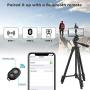 Phone Tripod, 51" Extendable Travel Lightweight Tripod Stand with Carrying Bag, Universal Tripod with Bluetooth Remote, Cell Phone Mount for iPhone Xs/Xs Max/Xr/X/8/8 Plus/Samsung/Android Phone,Camera