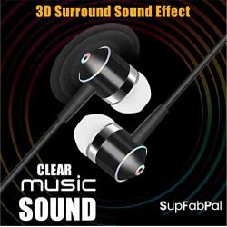 All-New Earbuds Earphones Headphones in-Ear/Mic, Noise Isolating, Fits All 3.5mm Devices, HD Stereo Sound for Samsung, iPhone,iPad, iPod, Android Phones, Mp3 Players w/Bonuses - SupFabPal (Blue)