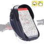 Aselife Waterproof Bike Handlebar Bag,Bicycle Phone Mount,Bicycle Phone Mount Holder Pouch Bag,Cycling Frame Transparent Touchable Case 360 Degrees Rotatable for Under 6 Smartphone