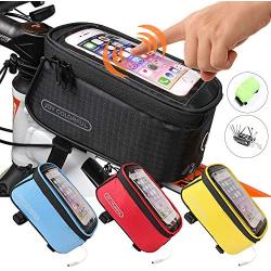 JOY COLORFUL Bicycle Bags Bicycle Front Tube Frame Cycling Packages 4.2,4.8,5.5 inches Touch Screen Mobile Phone Bags Professional Bicycle Accessories