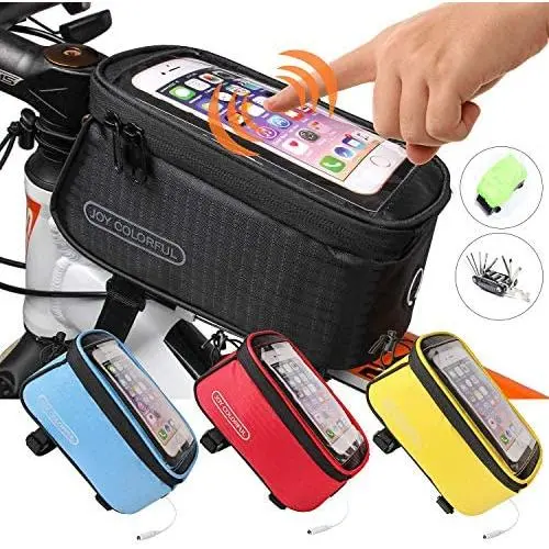 JOY COLORFUL Bicycle Bags Bicycle Front Tube Frame Cycling Packages 4.2,4.8,5.5 inches Touch Screen Mobile Phone Bags Professional Bicycle Accessories JOY COLORFUL Bicycle Bags Bicycle Front Tube Frame Cycling Packages 4.2,4.8,5.5 inches Touch Screen Mobile Phone Bags Professional Bicycle Accessories