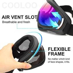 Goggles for Protection,Outdoor Tactical Glasses Snowboard Goggles for Kids, Boys & Girls, Youth, Men & Women, Helmet Compatible with UV 400 Protection, Wind Resistance, Anti-Glare Lenses(2 Pack)