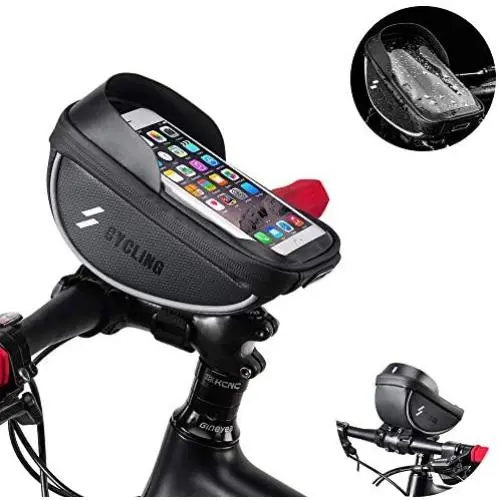 CBRSPORTS Bike Frame Bag Bike Phone Bag Handlebar Bag Phone Mount Pack, Front Top Tube Bag Sensitive Touch Screen Saddle Sun Visor Bag Waterproof Phone Case for Smartphones CBRSPORTS Bike Frame Bag Bike Phone Bag Handlebar Bag Phone Mount Pack, Front Top Tube Bag Sensitive Touch Screen Saddle Sun Visor Bag Waterproof Phone Case for Smartphones