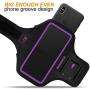 iPhone 11 Pro Max/iPhone Xs Max Armband,RUNBACH Sweatproof Running Exercise Bag with Fingerprint Touch and Card Slot for 6.5 Inch iPhone 11 Pro Max/iPhone Xs Max (Purple)
