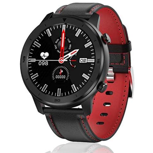 Smart Watch, Popglory Smartwatch HR, Touchscreen 1.3" Fitness Watch with Blood Pressure Monitor, IP68 Waterproof Fitness Watch, 15 Days Battery Life Compatible with Android Phones and iPhone
