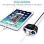 BESTEK 150W 2-Socket Cigarette Lighter Power Adapter DC Outlet Splitter 3.1A Dual USB Car Charger for iPhone X/8/7/6s/6 Plus, iPad, Samsung Galaxy S9/S9 Plus and More