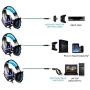 KOTION EACH G9000 3.5mm Game Gaming Headphone Headset Earphone Headband with Microphone LED Light for Laptop Tablet Mobile Phones