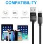 Opluz 26FT/8M Phone Charger, Fast Charging Cable Extra Spuer Long Nylon Braided Cord USB Charger& Syncing Cable Compatible with Phone Xs Max/XR/XS/X/8/8 Plus/7/7 Plus/6s/6s Plus/6/6 Plus