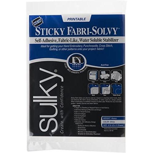 Sulky 8-1/2-Inch by 11-Inch Printable (2 Pack)