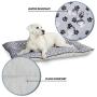 SoHome Pet Bed Deluxe Plush Fill, Reversible Paw Print Design, Machine Washable, Ideal for Dog Crates, Gray