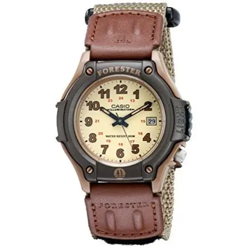 Casio Mens Sport Watch Quartz Nylon Strap, Beige, 20 (Model: FT500WC-5BVCF) Casio Mens Sport Watch Quartz Nylon Strap, Beige, 20 (Model: FT500WC-5BVCF)